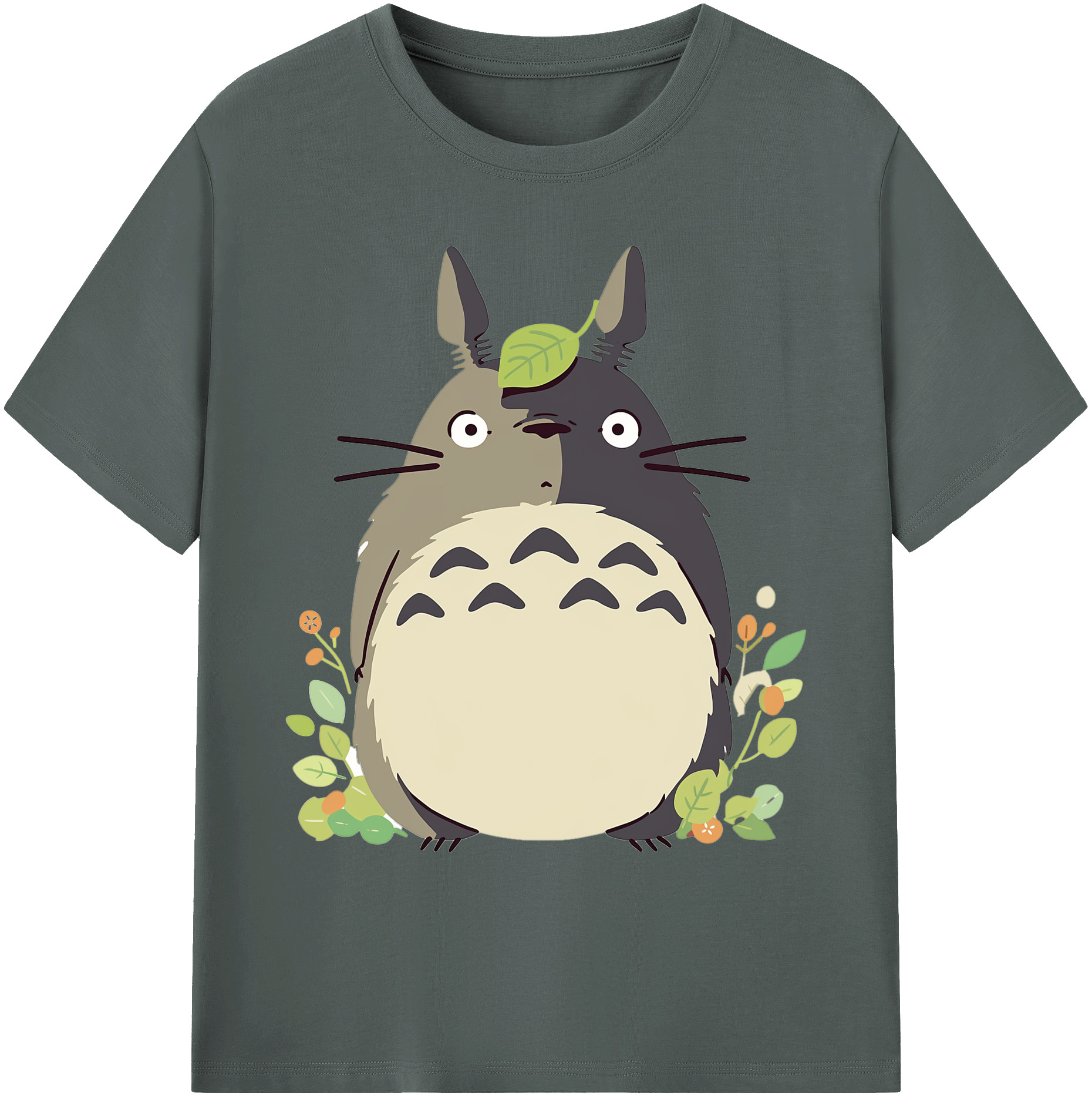 （画像用） となりのトトロ 草壁メイ 草壁サツキ My Neighbor Totoro Satsuki Kusakabe Mei Kusakabe 綿100％ メンズ半袖Tシャツ｜肌触りやわらか＆通気性